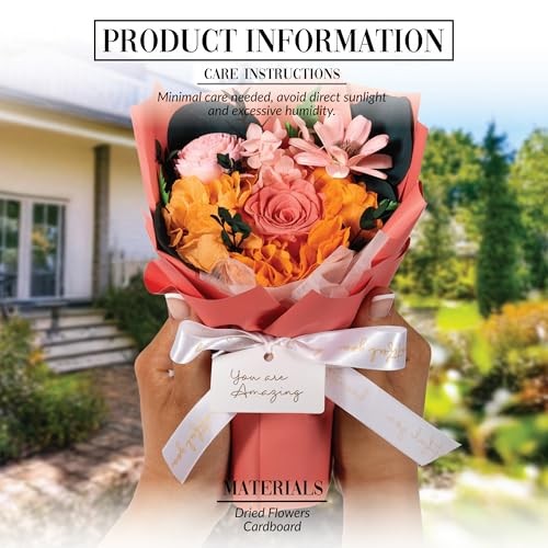You Are Amazing preserved floral bouquet close up