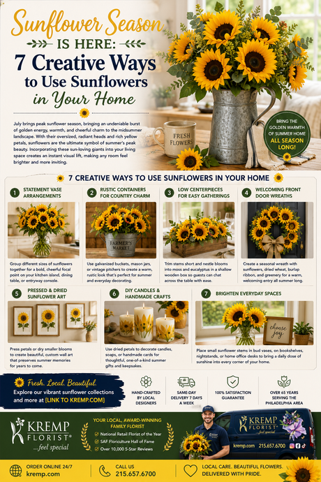 Sunflower Season Is Here: 7 Creative Ways to Use Sunflowers in Your Home