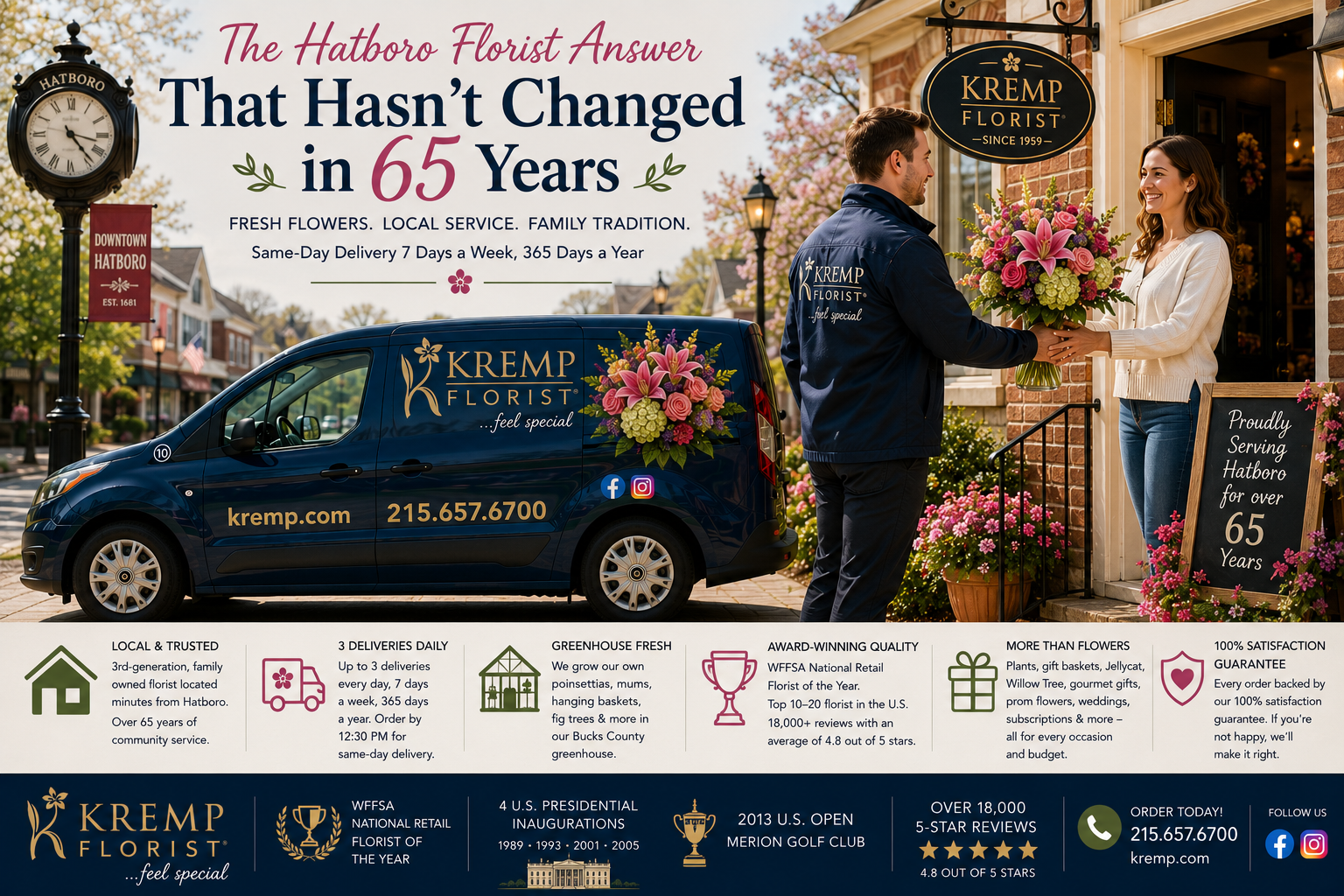 Best Local Florist for Delivery in Hatboro, PA: Kremp Florist