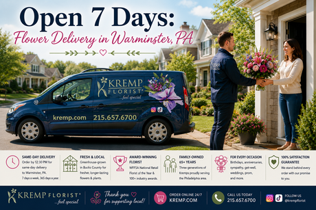 Open 7 Days: Flower Delivery in Warminster, PA