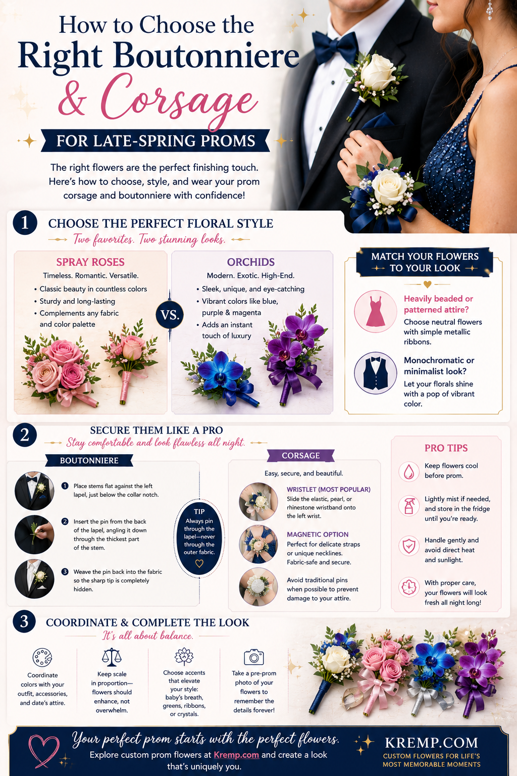 How to Choose the Right Boutonniere & Corsage for Late-Spring Proms