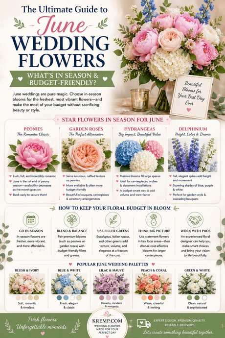 The Ultimate Guide to June Wedding Flowers: What’s in Season and Budget-Friendly?