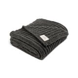 cozy gray ribbed blanket