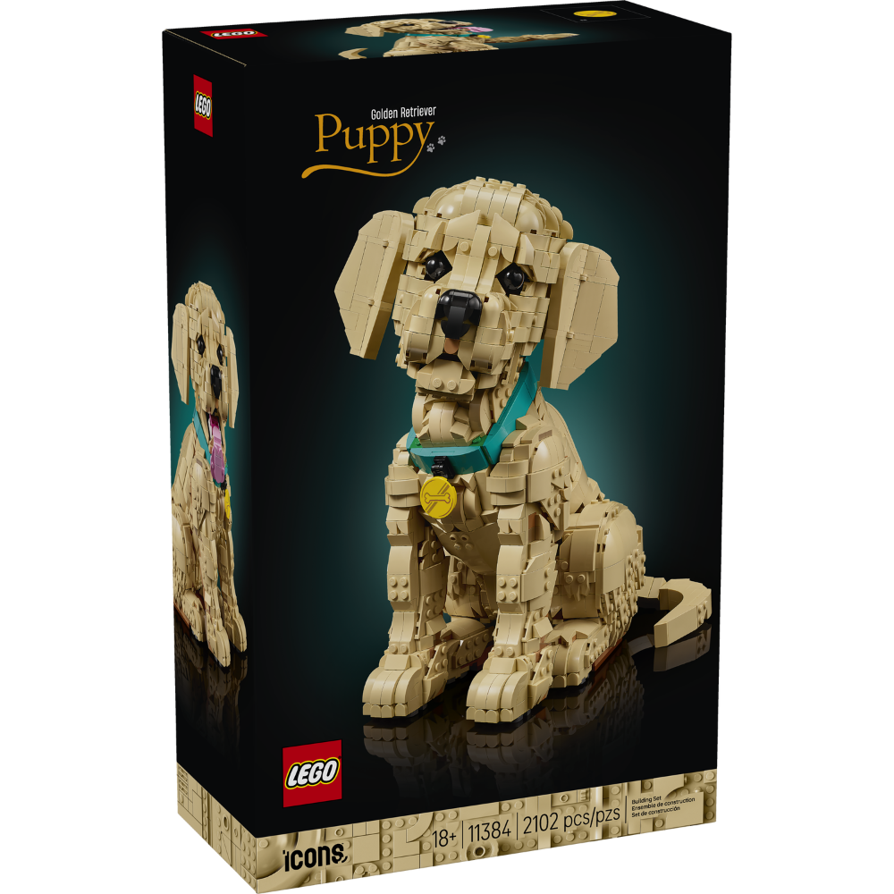 Lego Golden Retriever Puppy in Box