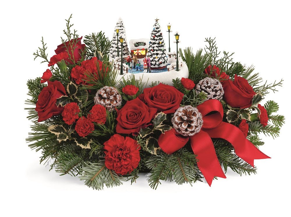 2024 Teleflora Thomas Kinkade Oh What Fun Christmas Bouquet Deluxe