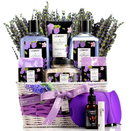 Lavender and Lilac Spa Gift Basket