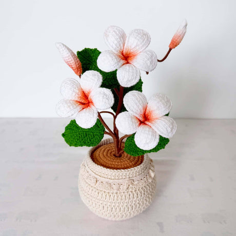 Crochet Plumeria in Pot