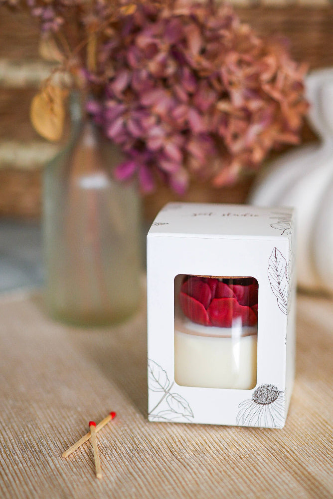 Heart Peony Candle in Box