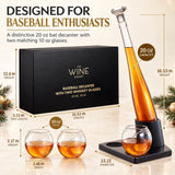 Baseball themed whiskey decanter set