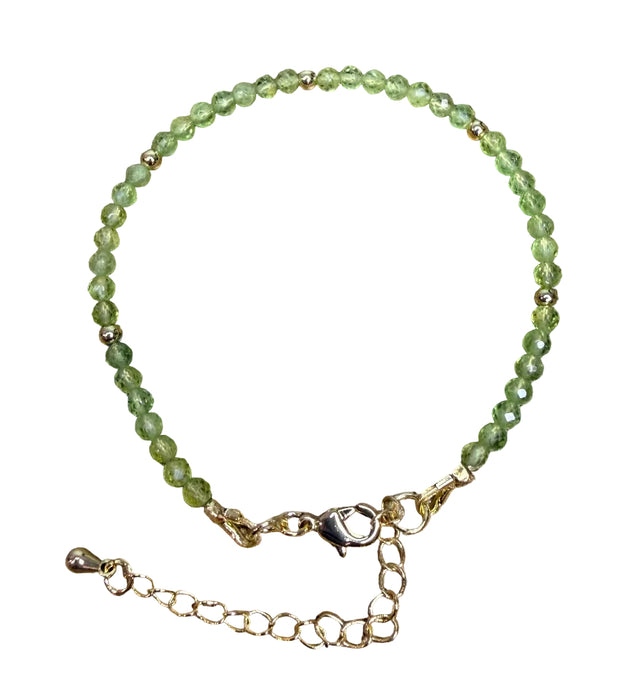 August Birthstone Bracelet - Peridot