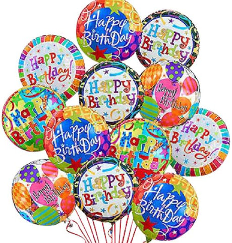 Birthday mylar balloon bouquet