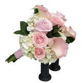 Calla Lily and Rose Clutch - Pink
