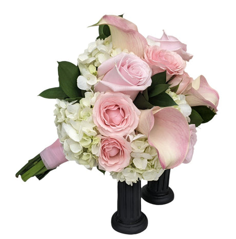 Calla Lily and Rose Clutch - Pink