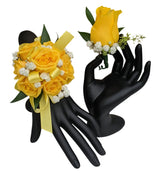 Boutonniere and corsage combo package - Yellow