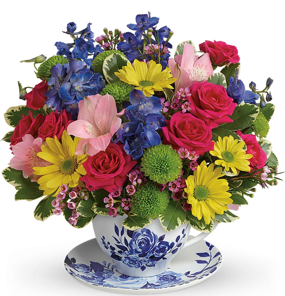 Teleflora Dutch Garden Teacup - Deluxe