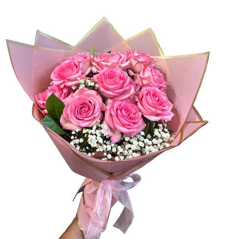 Breast Cancer Awareness Pink Rose Bouquet