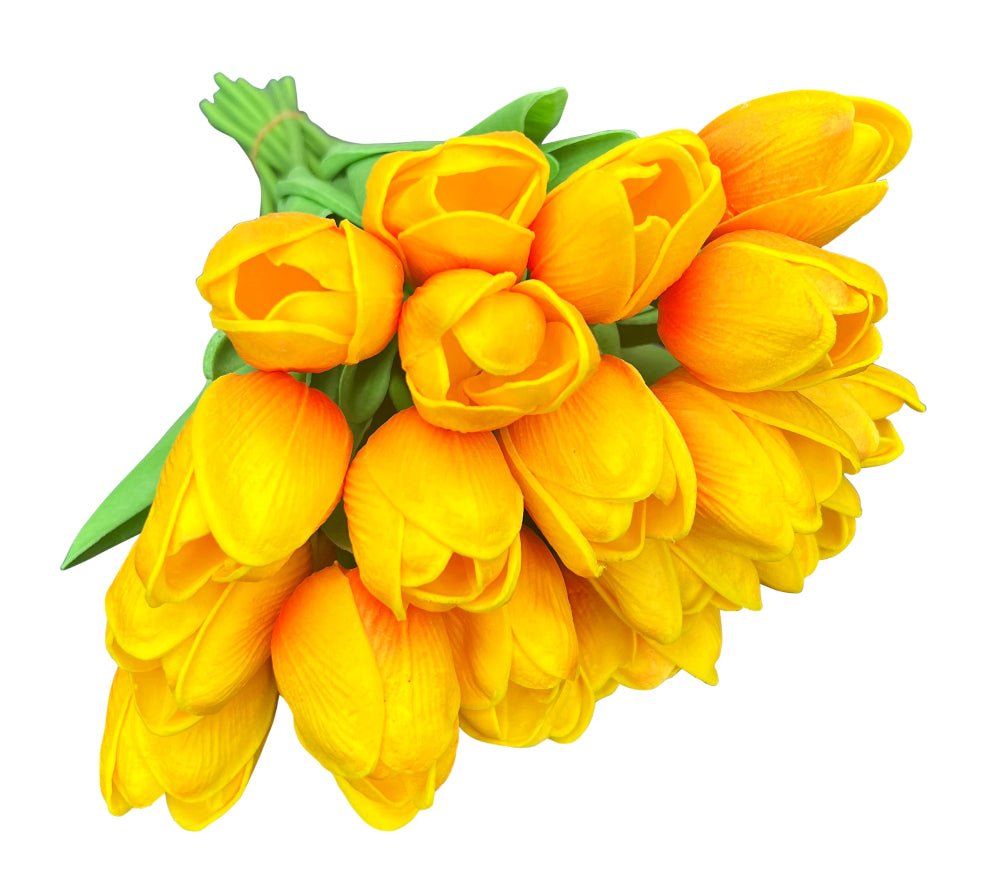 Orange silk tulip bouquet