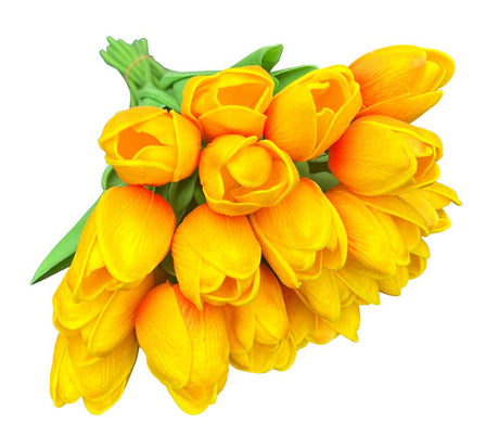 Orange silk tulip bouquet