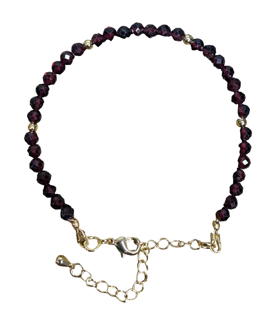 January Birthstone Bracelet - Garnet
