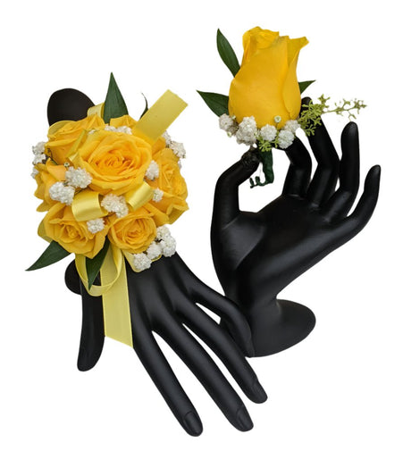 Yellow Rose Prom Flower Package