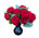 Red Silk Garden Roses in vase