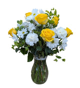 Happy Day Wrapped Bouquet in Vase
