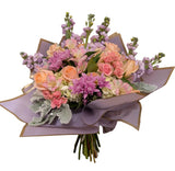 Silver Lining Wrapped Bouquet in Korean paper