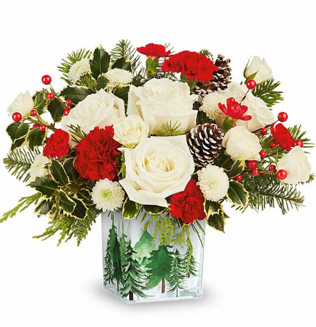 Teleflora Evergreen Glow Bouquet - Deluxe
