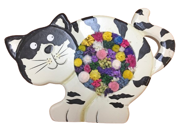 Tuxedo Cat Forever Flowers