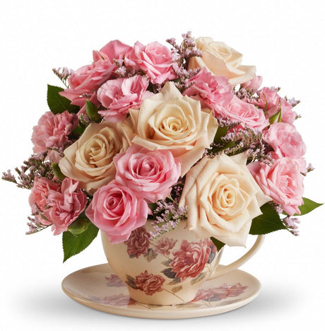 Teleflora Victorian Teacup - Deluxe