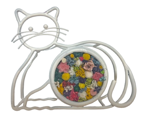 White kitty - forever flowers