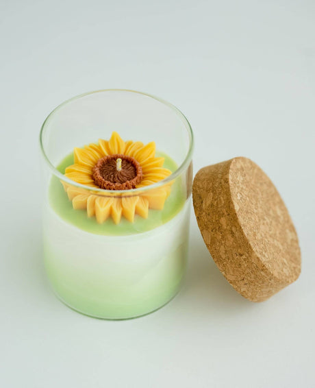 Soy Sunflower Candle with Lid
