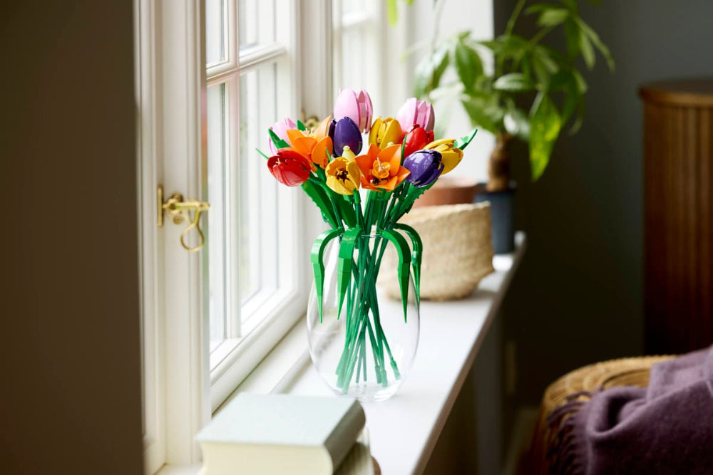 Lego tulips in vase