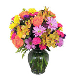 Bright flower vase arrangement Medium