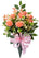 Artificial Daisy and Rose Cemetery Vase - Orange