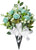 Artificial Daisy and Rose Cemetery Vase - Teal