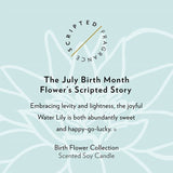 July Birthday Flower Candle Description
