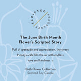 June Birthday Flower Candle Description