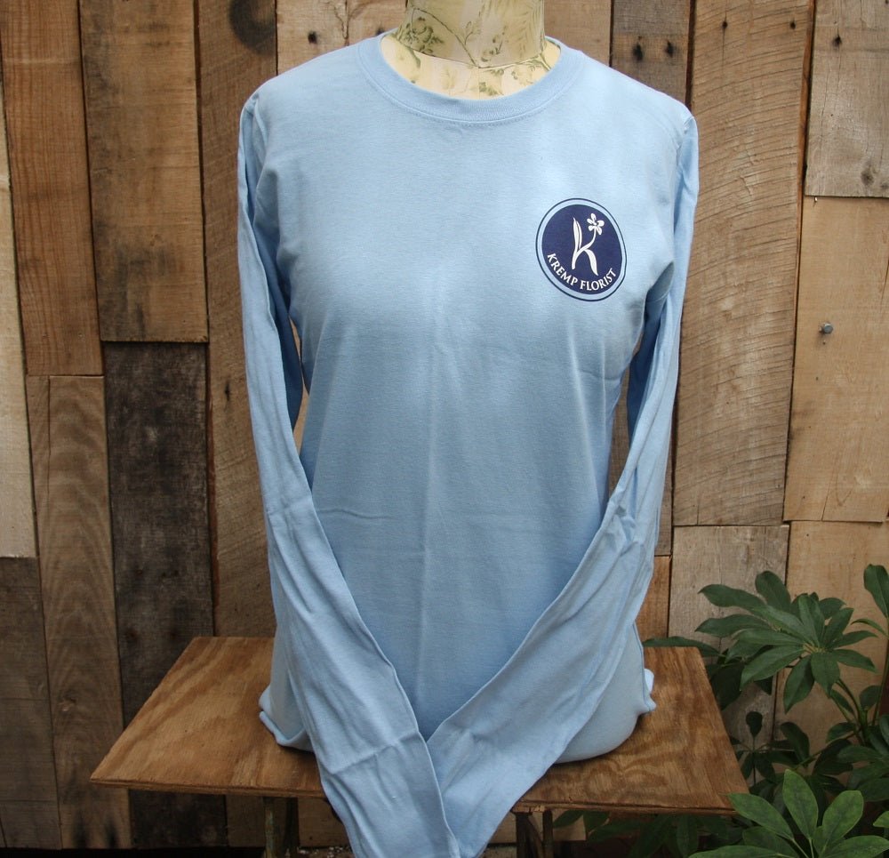 Kremp Florist Long Sleeved Blue Shirt