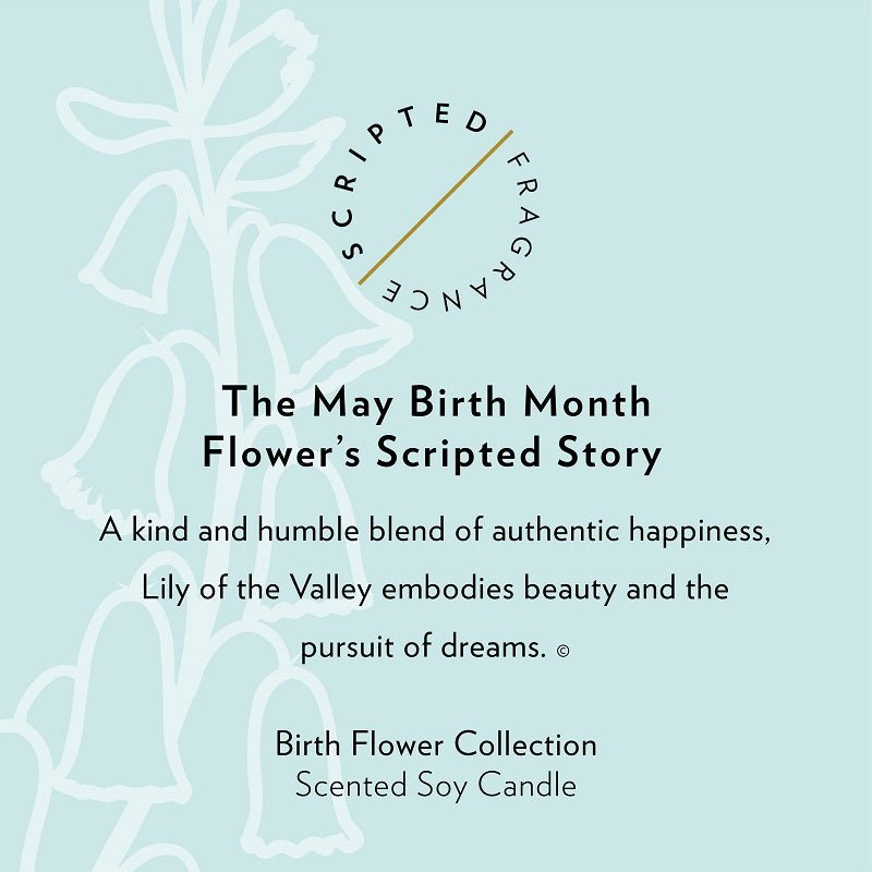 May Birthday Flower Candle Description