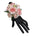 Spray rose wristlet corsage with rhinestone gems